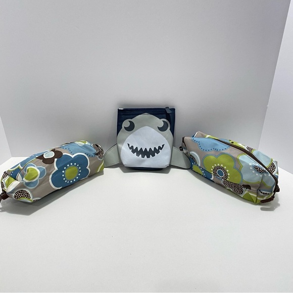 thirty-one Other - 💐 Thirty-One Shark mini zip & 2 Floral Print Storage Bags. 3pc set NEW